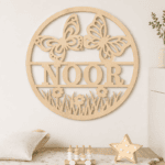 Gepersonaliseerd Houten Vlinder Naambord