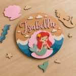 DIY Gepersonaliseerd Naambord met Zeemeermin